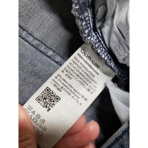 Calvin Klein Jeans Size 6 Womens Blue Pants Stretch Mid Rise Slim Boyfriend - Picture 4 of 13